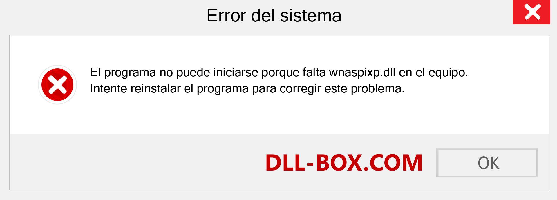 ¿Falta el archivo wnaspixp.dll ?. Descargar para Windows 7, 8, 10 - Corregir wnaspixp dll Missing Error en Windows, fotos, imágenes